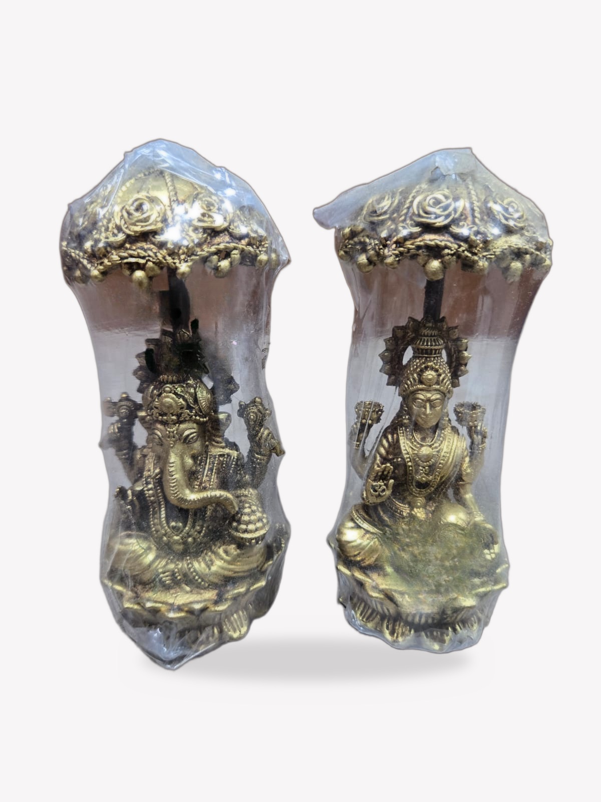 Ashtadhatu Ganesh–Lakshmi Pair